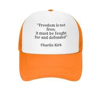 FWJZDSP Gorra de Camionero Ajustable de Charlie Kirk. La Libertad no es Gratis, Hay Que lucharla y defenderla. Gorra de béisbol Vintage.