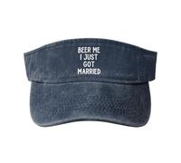 FWJZDSP Gorra Deportiva con Visera de algodón para Hombre y Mujer, diseño de Beer Me I Just Got Married, Color Negro