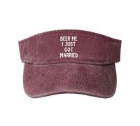 FWJZDSP Gorra Deportiva con Visera de algodón para Hombre y Mujer, diseño de Beer Me I Just Got Married, Color Negro