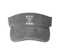 FWJZDSP Gorra Deportiva con Visera de algodón para Hombre y Mujer, diseño de Beer Me I Just Got Married, Color Negro