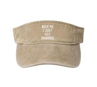 FWJZDSP Gorra Deportiva con Visera de algodón para Hombre y Mujer, diseño de Beer Me I Just Got Married, Color Negro