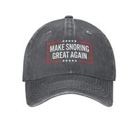 FWJZDSP Gorras de algodón para Hombres y Mujeres con diseño de Make Snoring Great Again (Haz Que los ronquidos vuelvan a ser geniales), Ideales para Correr y Jugar al Golf.