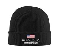 FWJZDSP Gorro de Punto de Invierno para Hombre y Mujer de la Marca We The People Operation Epic Fury.