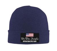 FWJZDSP Gorro de Punto de Invierno para Hombre y Mujer de la Marca We The People Operation Epic Fury.