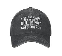 FWJZDSP La Gente con Sombreros Graciosos Tiene Miedo de Decir Cosas, Pero yo Soy un Hombre con Sombrero. Gorras de béisbol con gráficos.