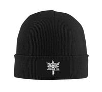 FWJZDSP La normalidad Cristiana no va a Volver. Jesús es un Regalo. Gorro de Punto para Hombre, Gorro de Calavera para Mujer, Gorro de Dormir de Punto, Gorro para Dormir, Negro.
