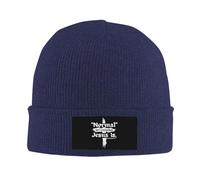 FWJZDSP La normalidad Cristiana no va a Volver. Jesús es un Regalo. Gorro de Punto para Hombre, Gorro de Calavera para Mujer, Gorro de Dormir de Punto, Gorro para Dormir, Negro.