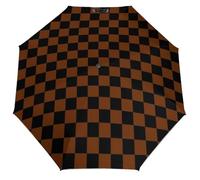 FWJZDSP Paraguas plegable con estrella morada brillante, 3 pliegues, apertura y cierre automáticos, anti-UV, compacto para exteriores, sol y lluvia.