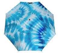 FWJZDSP Paraguas plegable con estrella morada brillante, 3 pliegues, apertura y cierre automáticos, anti-UV, compacto para exteriores, sol y lluvia.