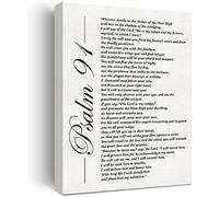 FWJZDSP Salmo 91 El que habita en secreto Lugar de motivación cristiana Oficina Hogar Escritura positiva Pintura Regalo 8x12 pulgadas