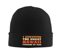 FWJZDSP Sobreviví al Gran Tsunami de Hawái de 2025. Gorros de Lana para Hombre y Mujer.