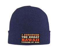 FWJZDSP Sobreviví al Gran Tsunami de Hawái de 2025. Gorros de Lana para Hombre y Mujer.