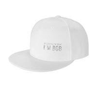 FWJZDSP Sombreros para Hombres y Mujeres, Visera Plana, Sombrero por Supuesto Que Tengo razón, Soy Bob, Sombrero con Frases Divertidas de Bob, Gorra de béisbol Ajustable