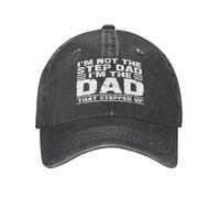 FWJZDSP Soy el padrastro Soy el papá Que DIO un Paso al Frente Gorra del Día del Padre Gorra Deportiva Unisex Gorra de béisbol