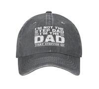 FWJZDSP Soy el padrastro Soy el papá Que DIO un Paso al Frente Gorra del Día del Padre Gorra Deportiva Unisex Gorra de béisbol