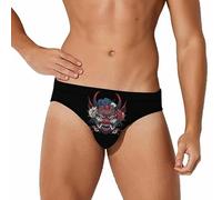FWJZDSP Traje de baño Tipo Slip para Hombre con máscara de Demonio japonés, de Secado rápido, Bikini, bañador de Playa, bañador Tipo bóxer.