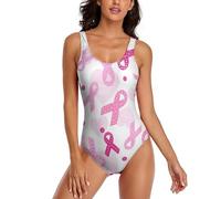 FWJZDSP Trajes de baño para Mujer con diseño de bocetos de concientización sobre el cáncer de Mama, Traje de baño con Control de Abdomen, Traje de baño Triangular