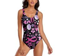 FWJZDSP Trajes de baño para Mujer con diseño de bocetos de concientización sobre el cáncer de Mama, Traje de baño con Control de Abdomen, Traje de baño Triangular