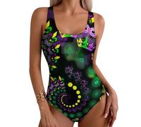 FWJZDSP Trajes de baño psicodélicos Vortex Mardi and The Gras para Mujer Trajes de baño con Control de Abdomen Trajes de baño