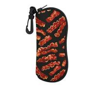 FWJZDSP Yummy Bacon Brillenetui mit Reißverschluss, tragbar und sicher, für Damen und Herren