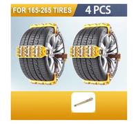FWNERGUL Cadena de clavos de acero al manganeso TPU for neumáticos de coche de 6,5 a 10,83 pulgadas, antideslizante, for nieve, for exteriores(4PC Set)