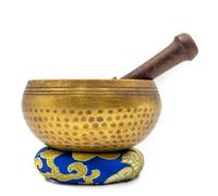 Fwosi Cuencos tibetanos - Juego de cuencos de meditación con sonido de luna llena antiguo con mazo, delantero, cojín, instrumentos para yoga, energía, curación de chakras, campana de atención plena