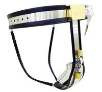 FWTDPNDQ Cinturón de castidad para hombres, cinturón de castidad de acero inoxidable extremo, jaula para pene, jaula de castidad, SM fetiche, dispositivo de castidad, esclavos, disfraces