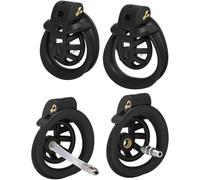 FWTDPNDQ Jaula de castidad para hombres, jaula para pene de resina 3D, jaula para pene ultra pequeña con dilatador uretral, cinturón de castidad, anillo para pene extremo para hombres