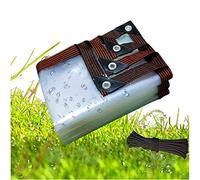 FWTXZTER Lona Impermeable, Lonas Transparente con Ojales, Cubierta Funda de Protección Resistente al Desgarro para Plantas Invernadero Jardín Terraza (2X2M)