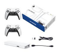 FWYTT Consola de juegos retro, salida HDMI 4K, viento de 5 piezas, tipo Pandora Box, Arcade, incluye 2 controladores inalámbricos de 2.4G, pantalla grande, Plug and Play, para adultos, regalo (64G