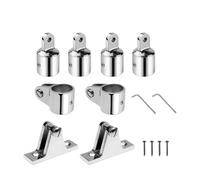 FWZooGPda Juego de Accesorios de Hardware Bimini Marino de Acero Inoxidable 316, bisagra de Cubierta de 30mm y 32mm, Accesorio de Extremo de Ojo Deslizante(32mm 8pcs)
