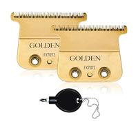 FX707Z DLC - Cuchillas de repuesto compatibles con BaByliss PRO Barberology, hoja de repuesto Gold FX compatible con recortadora BaBylissPRO FX787 y FX726 (dorado 707Z/2 piezas)