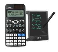FX991-EX - Calculadora científica con batería y energía solar con bloc de escritura LCD de 4.4 pulgadas, calculadora científica/ingeniería avanzada FX-991EX-552 con bloc de notas para escuela, oficina