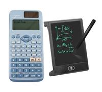 FX991-EX - Calculadora científica con batería y energía solar con bloc de escritura LCD de 4.4 pulgadas, calculadora científica/ingeniería avanzada FX-991EX-552 con bloc de notas para escuela, oficina