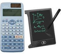 FX991-EX Calculadora científica con batería y energía solar con panel LCD de 4.4 pulgadas, FX-991EX Calculadora técnica/científica avanzada-552 funciones para escuela, oficina (azul)