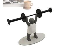 FxaumsGxuk Soporte para papel higiénico, estatua de levantamiento de pesas, 24 x 16 x 9 cm, divertido soporte para rollo de papel higiénico, escultura de pesas, soporte de papel higiénico, impresión