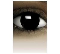FXCONTACTS Lentes de contacto BLACK negras para Halloween, 1 par, sin receta