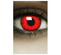 FXCONTACTS Lentes de contacto de colores para disfraces de Halloween y carnaval 2 uds 1 par lentes suaves desechables sin graduación - RED FLOWER ROJO