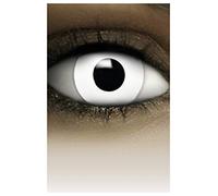 FXCONTACTS Lentes de contacto de colores para disfraces de Halloween y carnaval 2 uds 1 par lentes suaves desechables sin graduación - ZOMBI BLANCO