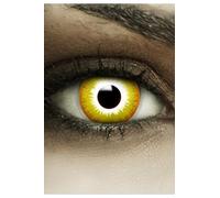 FXCONTACTS Lentes de contacto de colores para disfraces de Halloween y carnaval 2 uds 1 par lentes suaves desechables sin graduación - AVATAR AMARILLO