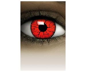 FXCONTACTS Lentes de contacto de colores para disfraces de Halloween y carnaval 2 uds 1 par lentes suaves desechables sin graduación - DIABLO ROJO