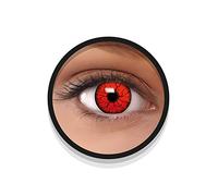 FXEYEZ Lentes de contacto DEVIL de Halloween de color, lentilla de motivo rojo, 1 par, un solo uso sin receta