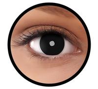 FXEYEZ Lentes de contacto FROZEN SHADOW de color Halloween, lentilla de motivo negro, 1 par, un solo uso sin receta