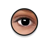FXEYEZ Lentes de contacto NEGRO de Halloween de color, lentilla de motivo, 1 par, un solo uso sin receta