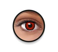 FXEYEZ Lentes de contacto RED FLOWER de Halloween de color, lentilla de motivo, 1 par, un solo uso sin receta