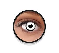 FXEYEZ Lentes de contacto VAMPIRO de Halloween de color, lentilla de motivo blanco, 1 par, un solo uso sin receta