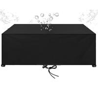 FXGZCJ Funda para Banco de Jardín, Funda Sofá Exterior Impermeable, Tela Oxford 420D con Recubrimiento, tamaño 145x140x75cmpara Patio, Terraza, Negro