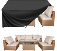 FXGZCJ Fundas Sofá Exterior Funda para Sofá de Jardin Impermeable Funda Protectora Sofa Jardíne 420D Oxford Fundae Muebles Exterior Plazas Cubierta de Sofás de Jardín, Anti-UV,280x167x152cm