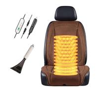 Fxiaobin Súper cálido , Fundas Asiento Coche, Cojines de Asiento de conducción de Invierno fáciles de Instalar,Brown-Singleseat