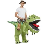FXICH Disfraz de Dinosaurio Hinchable Adulto - Divertido Traje Inflable de Dino Jinete (Carry Me) para Halloween, Carnaval y Fiestas (150-190 cm)